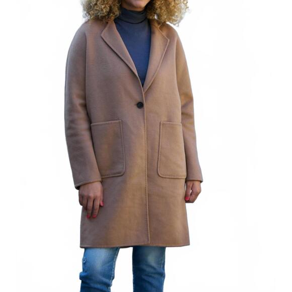 NEW RAILS everest wool-blend coat in camel